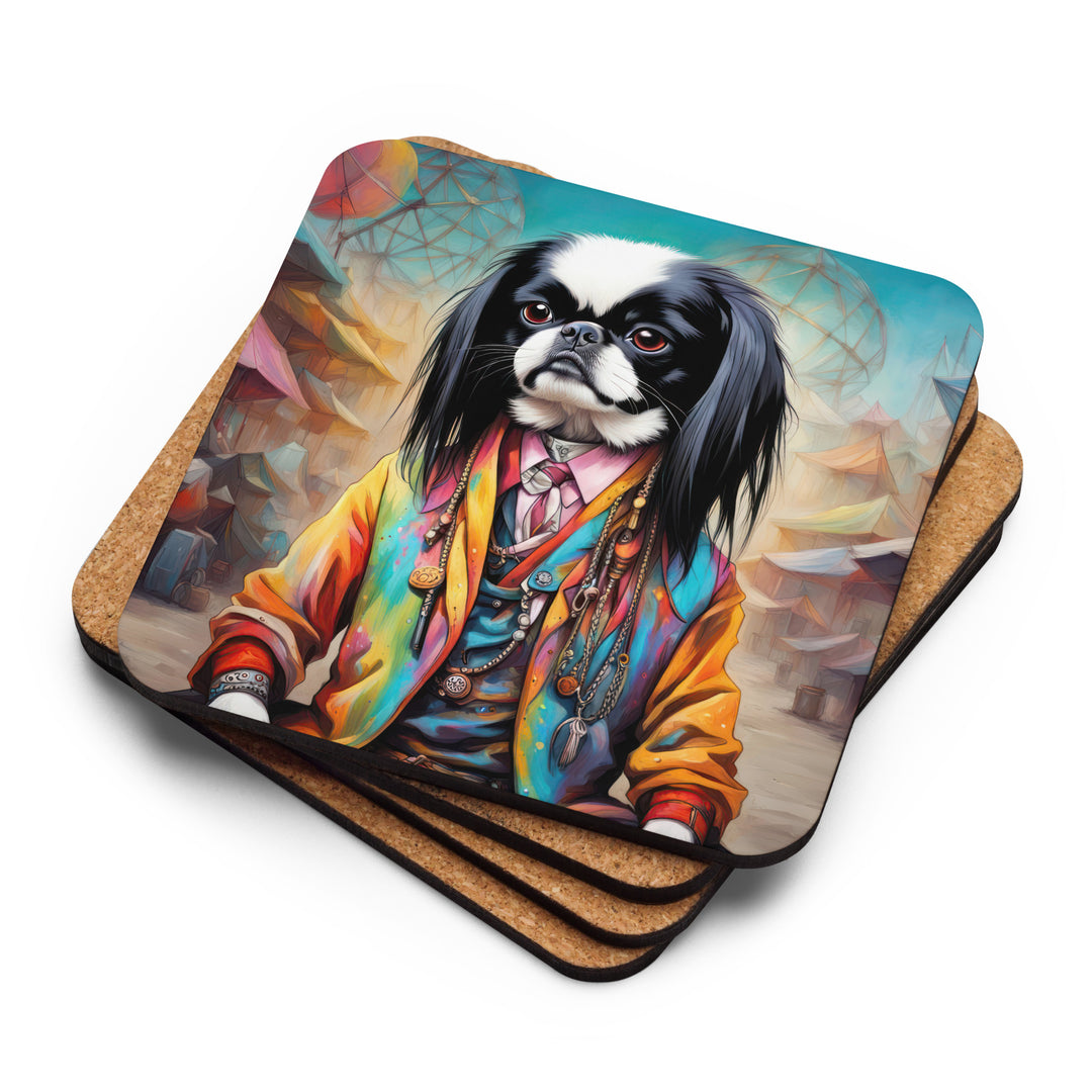 Cork-back coaster-Japanese Chin