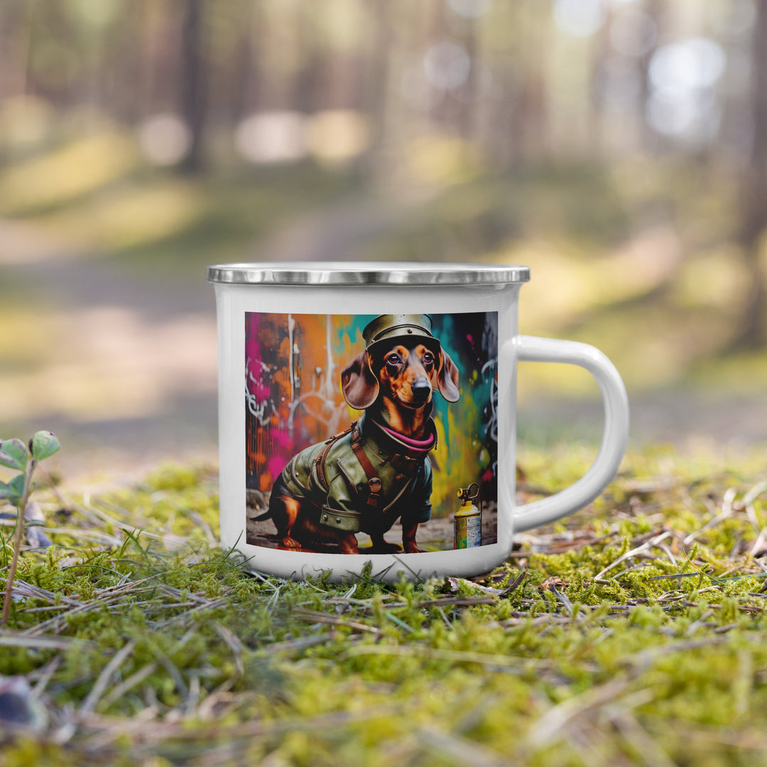 Dachshund- Enamel Mug v5