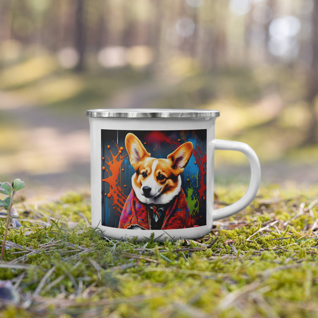 Pembroke Welsh Corgi- Enamel Mug v3