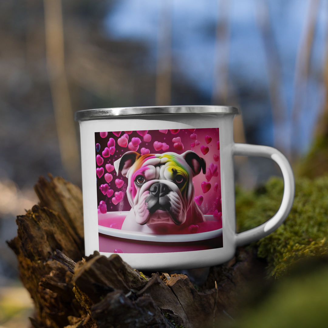 Bulldog Romantic- Enamel Mug