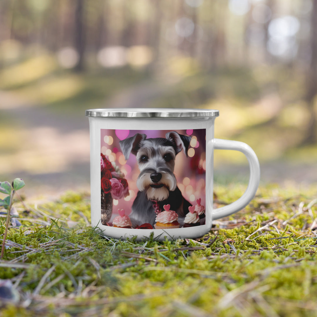 Miniature Schnauzer Romantic- Enamel Mug v2