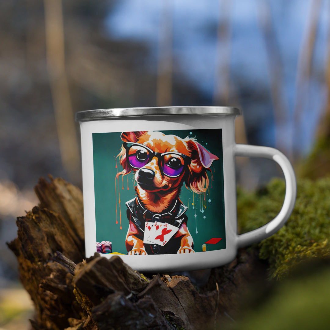 Chiweenie General- Enamel Mug v8