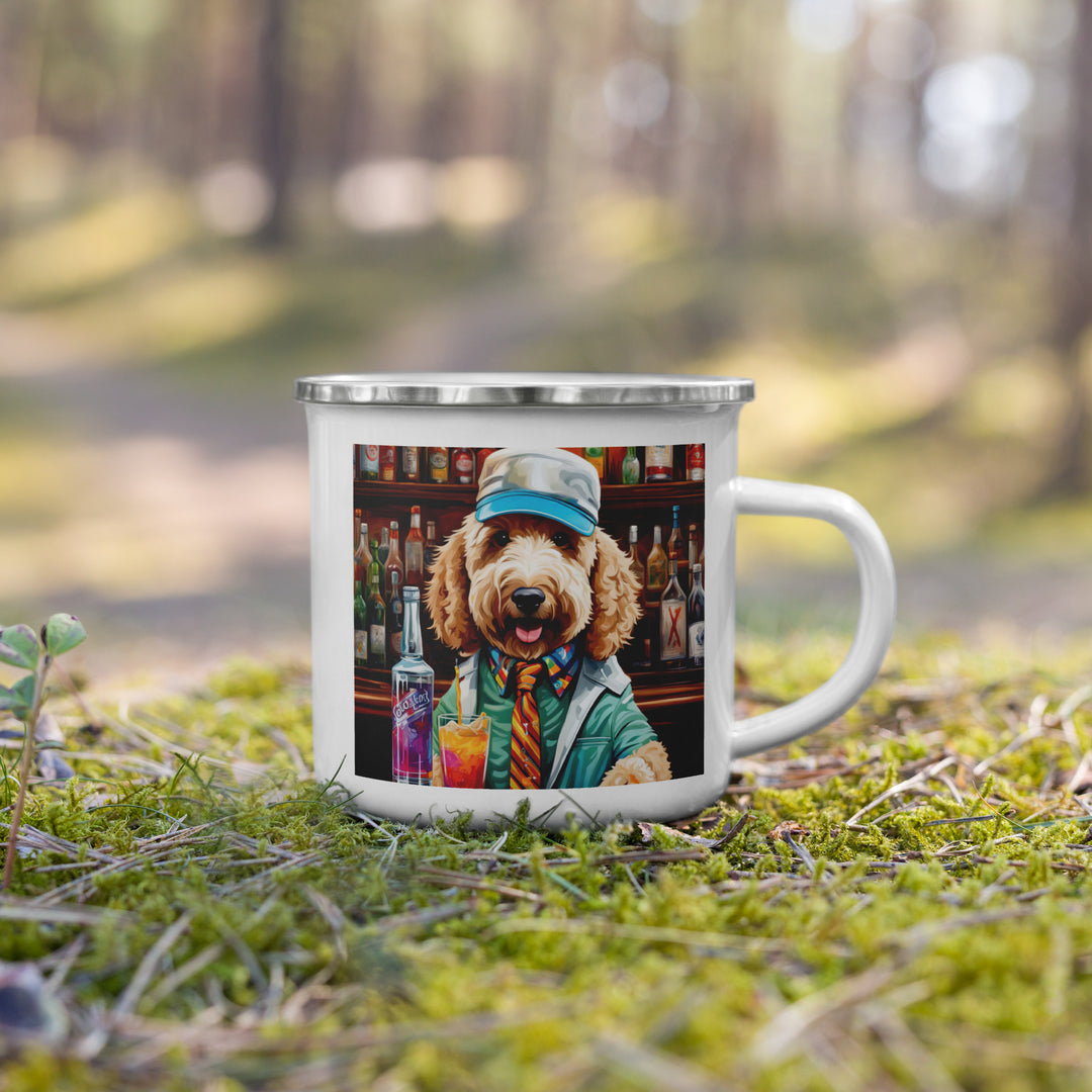Goldendoodle- Enamel Mug v8