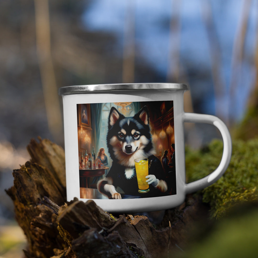 Pomsky General- Enamel Mug v14