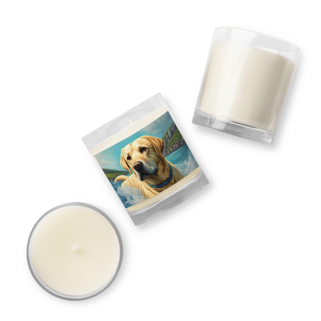 Glass jar soy wax candle-Labrador Retriever V2