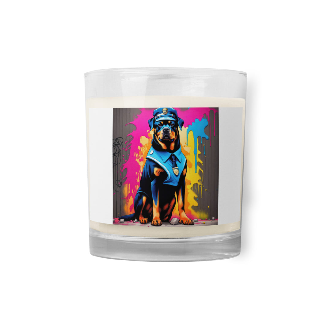 Rottweiler- Glass jar soy wax candle