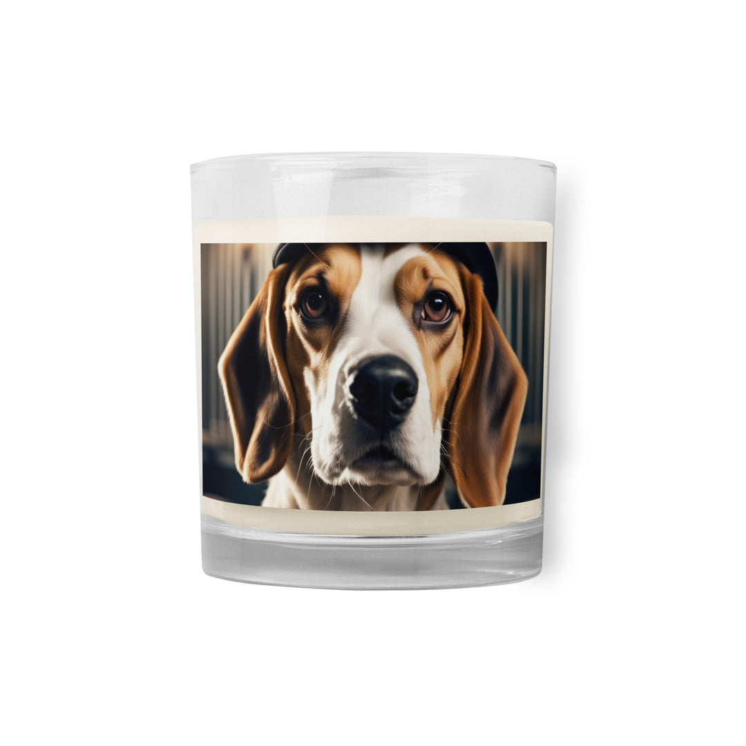 Beagle- Glass jar soy wax candle