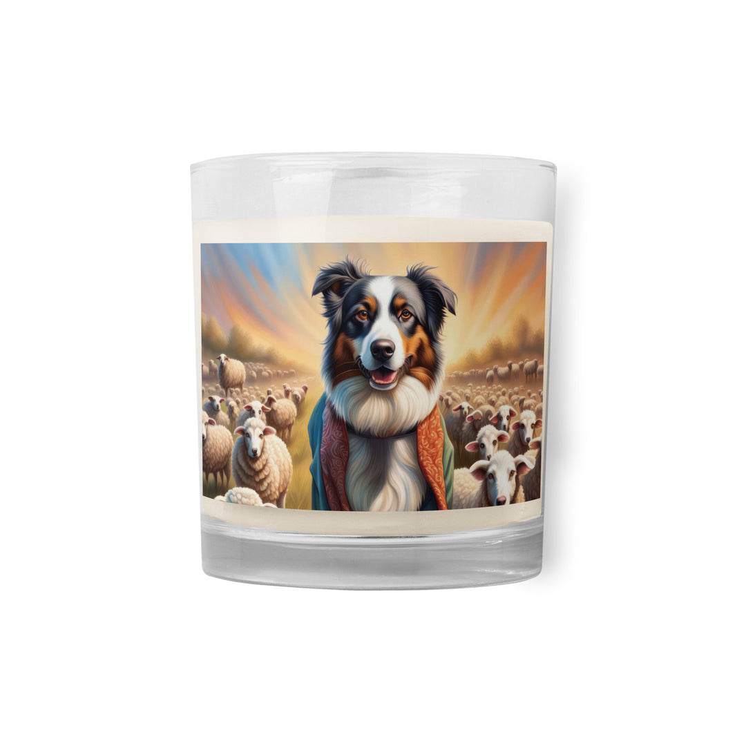 Australian Shepherd- Glass jar soy wax candle
