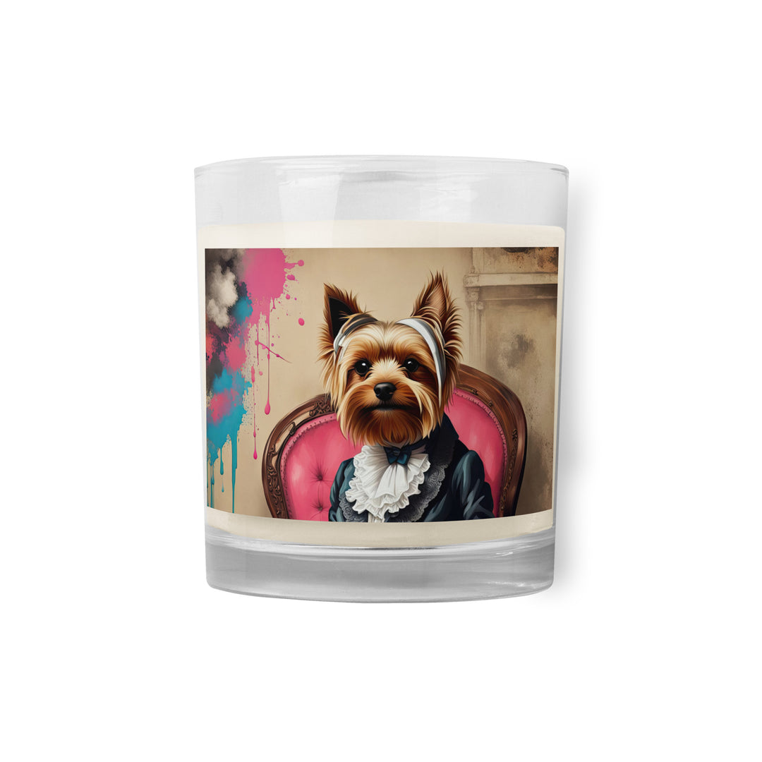 Yorkshire Terrier- Glass jar soy wax candle v3