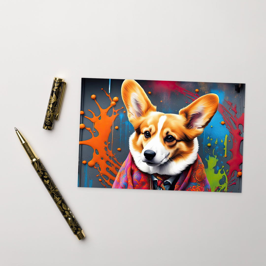 Pembroke Welsh Corgi- Standard Postcard v3
