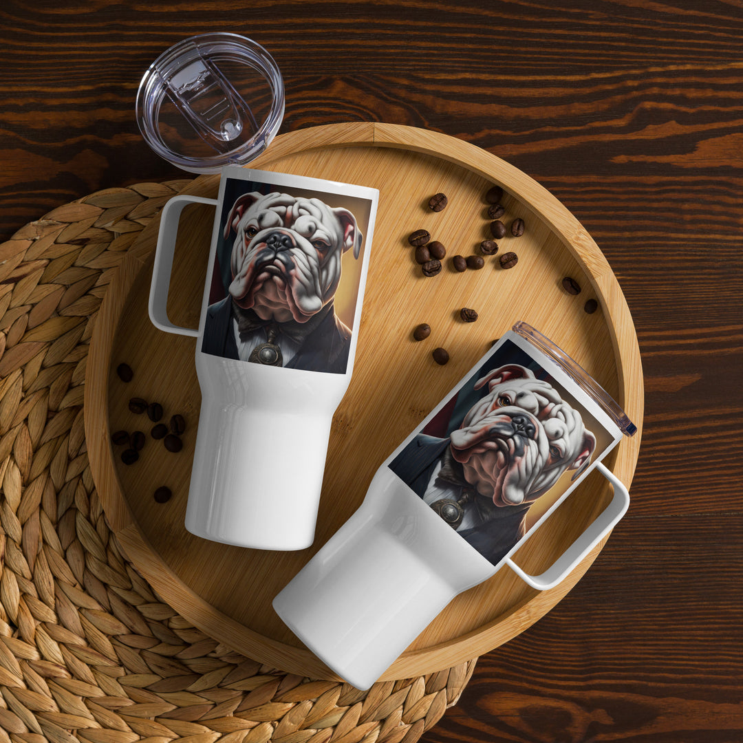 Bulldog- Travel mug with a handle v2