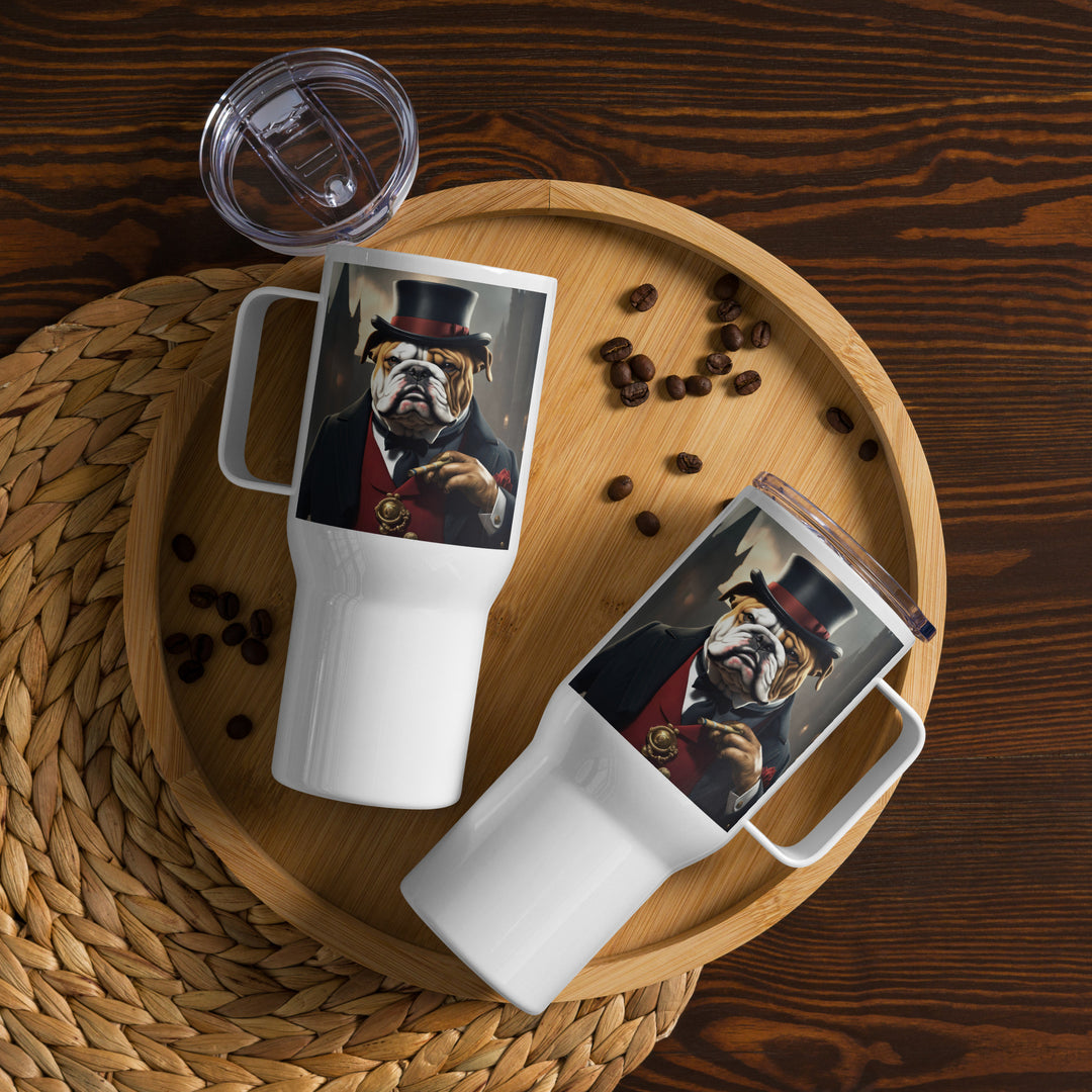 Bulldog- Travel mug with a handle