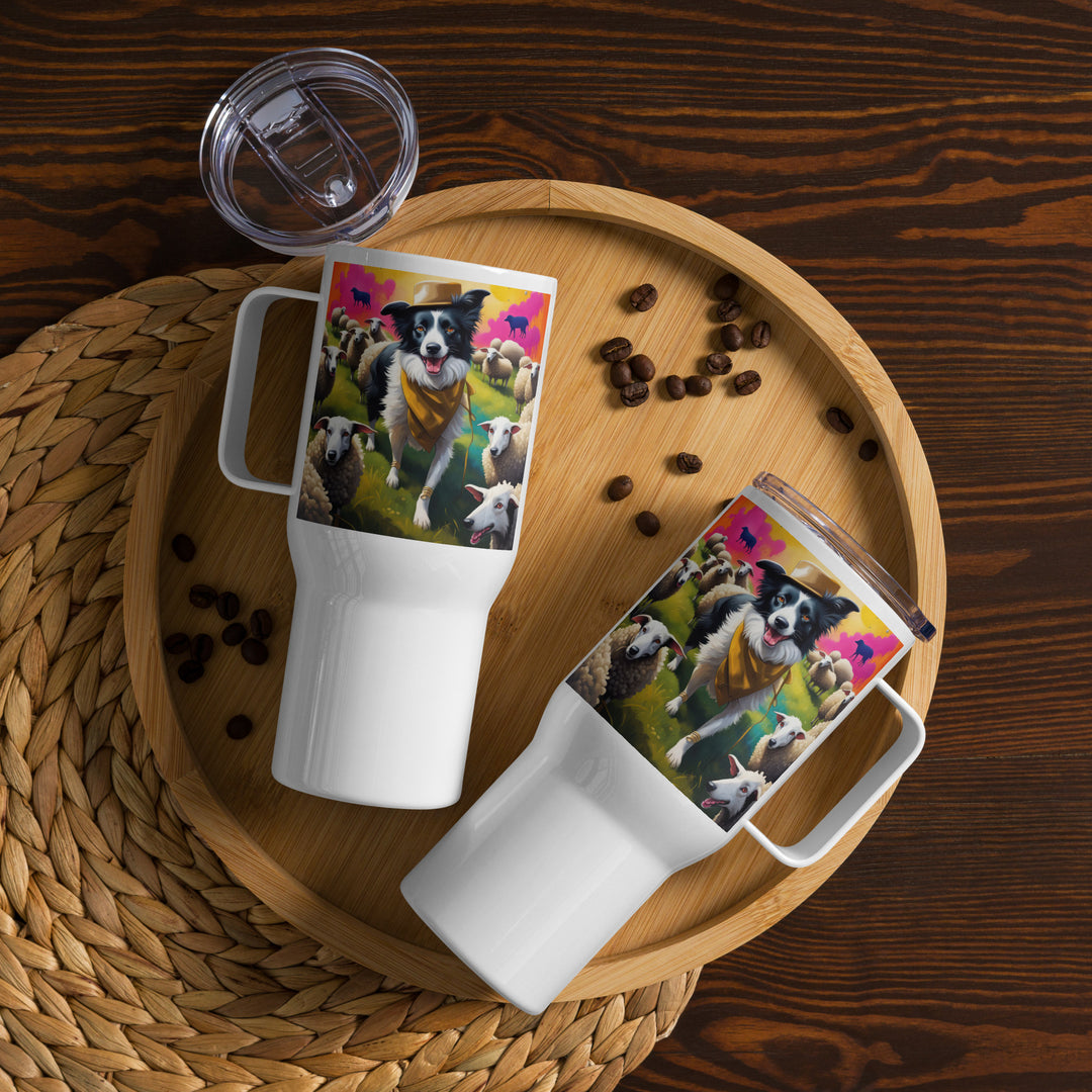 Australian Shepherd- Travel mug with a handle v2
