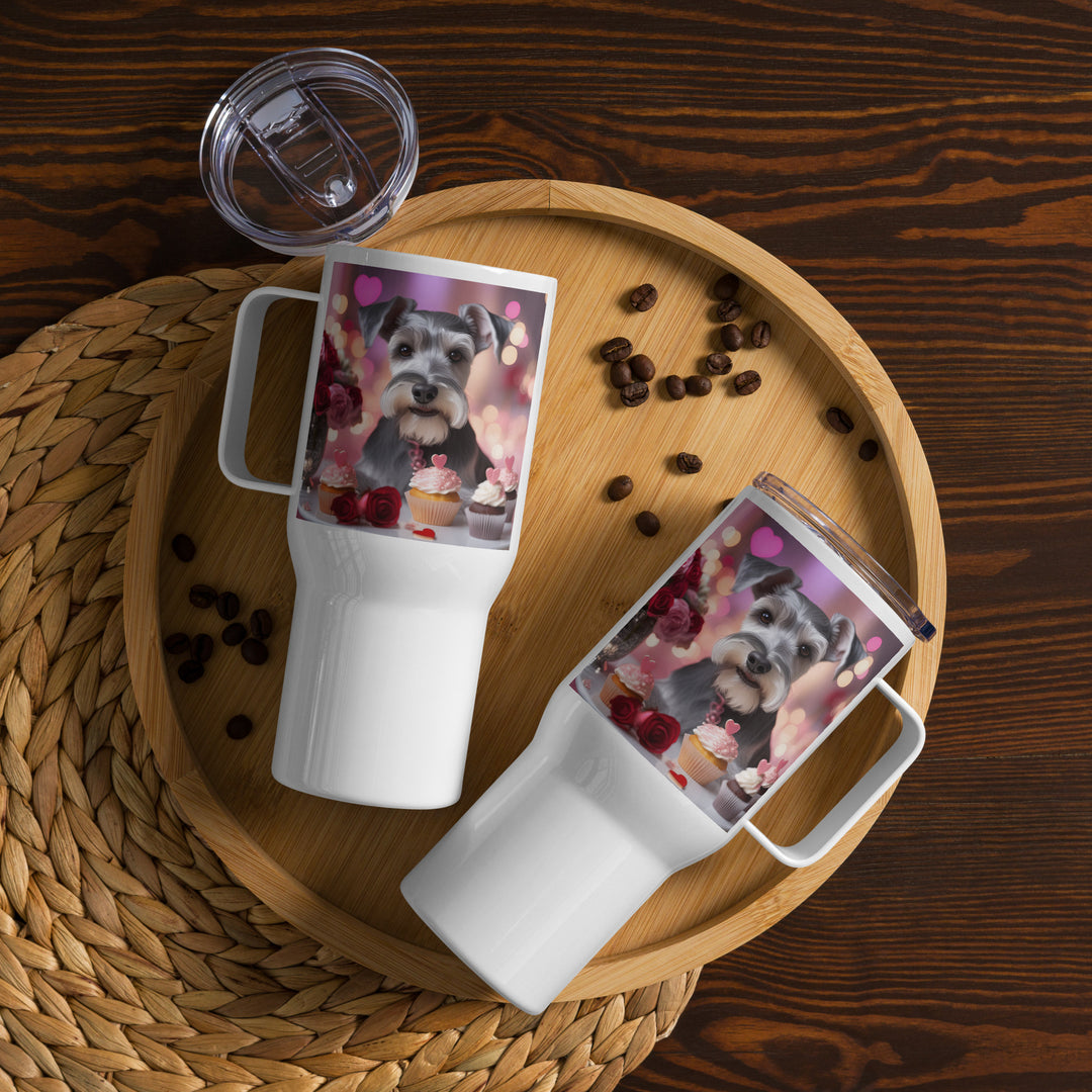 Miniature Schnauzer Romantic- Travel mug with a handle