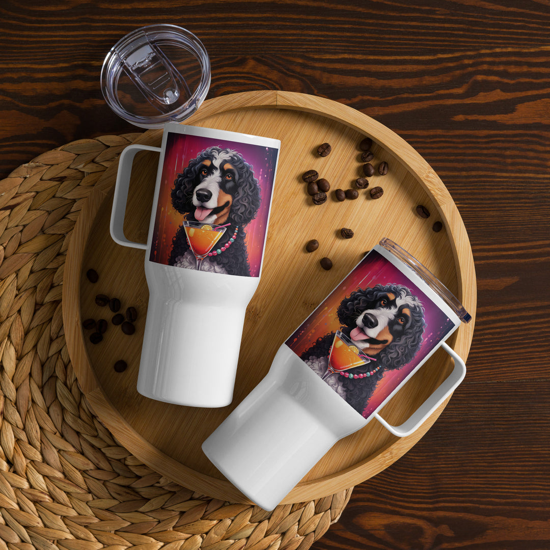 Bernedoodle General- Travel mug with a handle v6