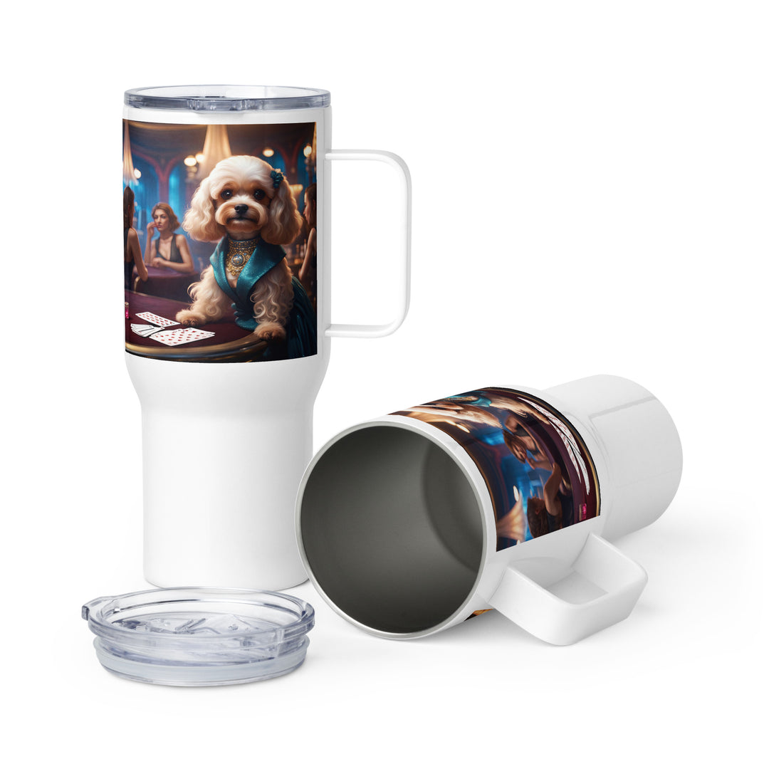Cavapoo General- Travel mug with a handle v21