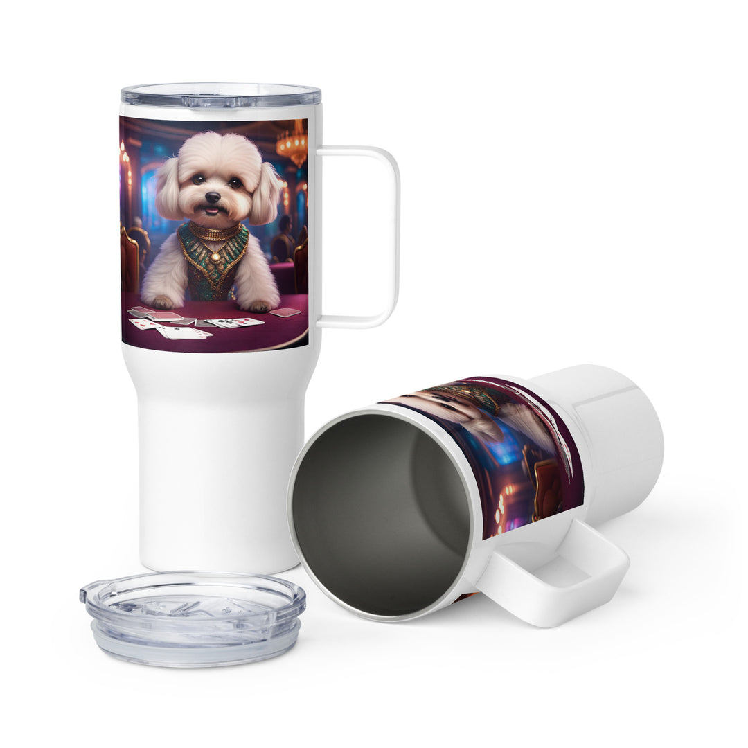 Maltipoo General- Travel mug with a handle v13
