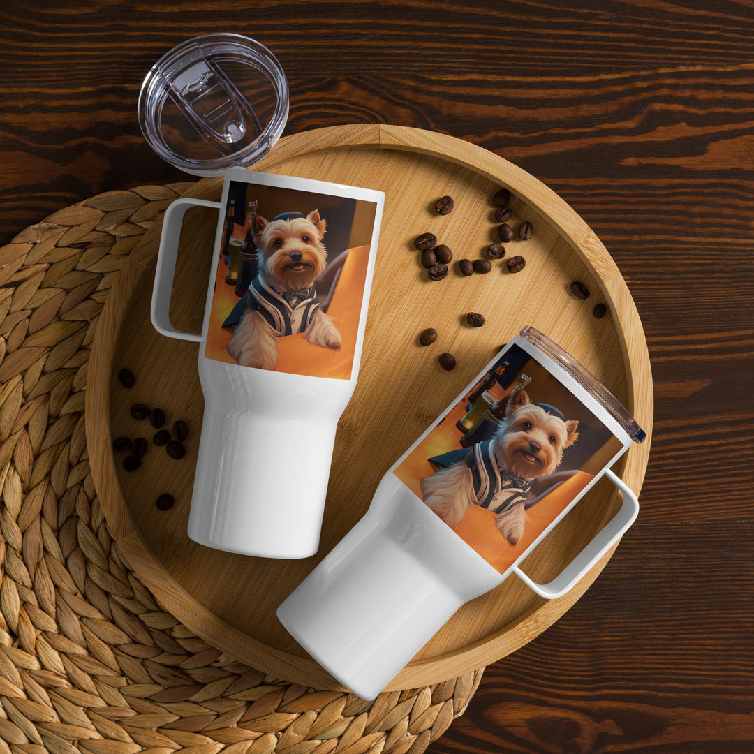 Yorkipoo General- Travel mug with a handle