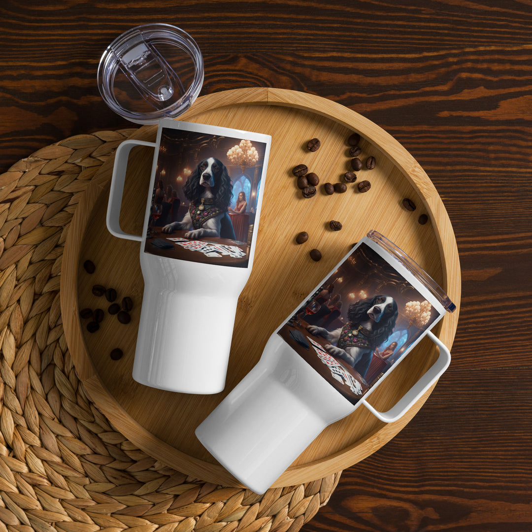 Sprocker Spaniel General- Travel mug with a handle v3