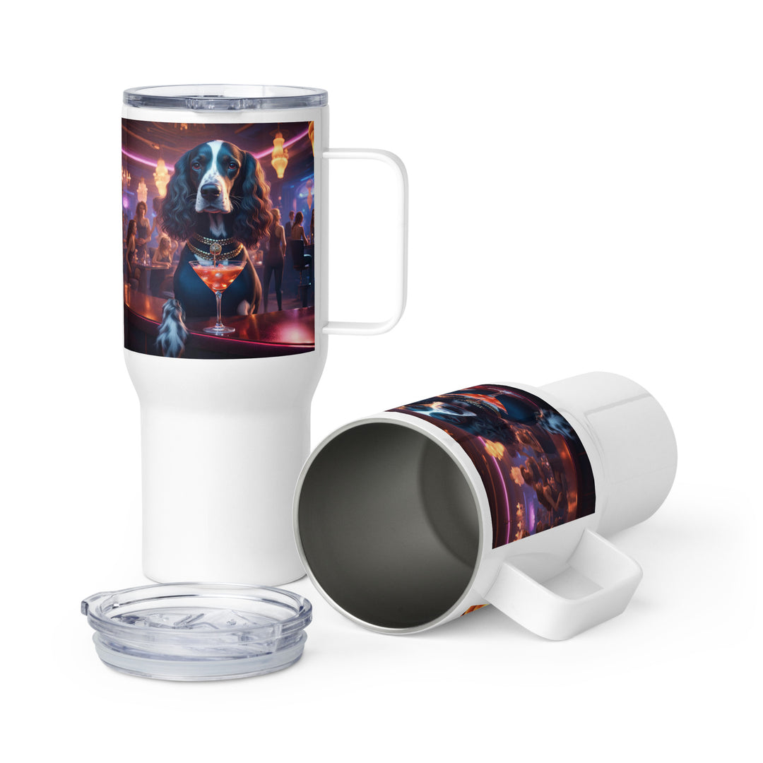 Sprocker Spaniel General- Travel mug with a handle v14