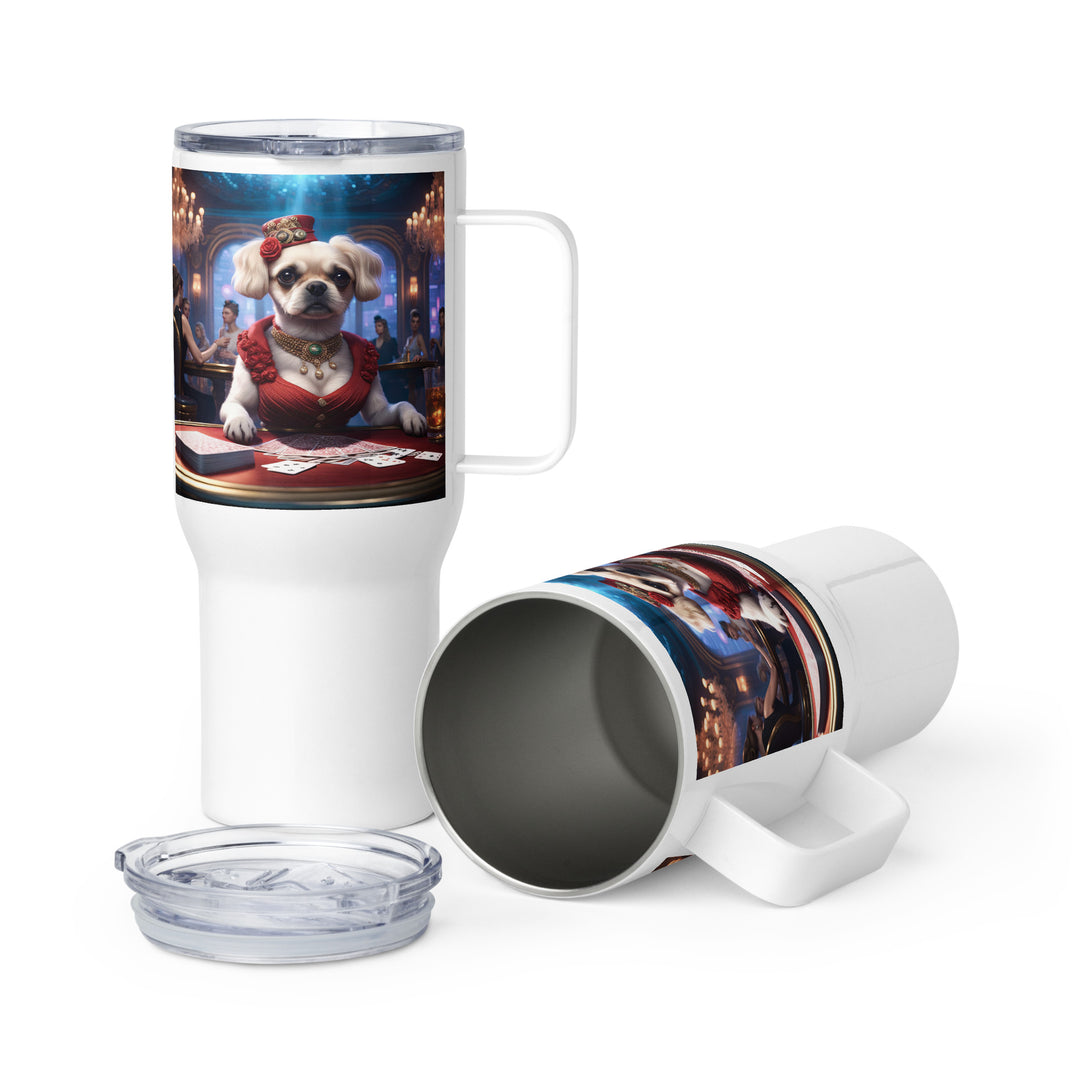 Pugapoo General- Travel mug with a handle