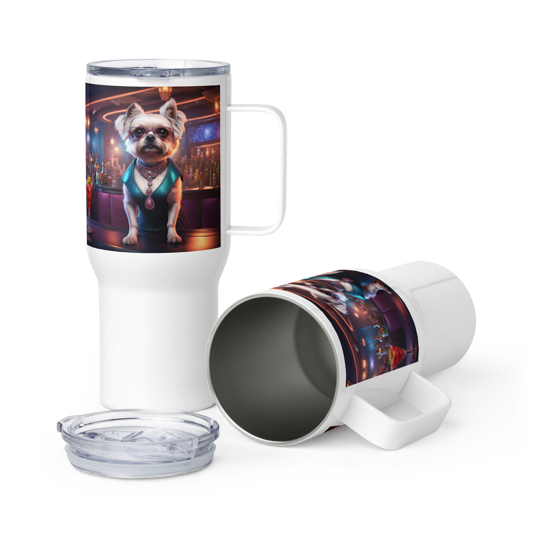 Pugapoo General- Travel mug with a handle v6