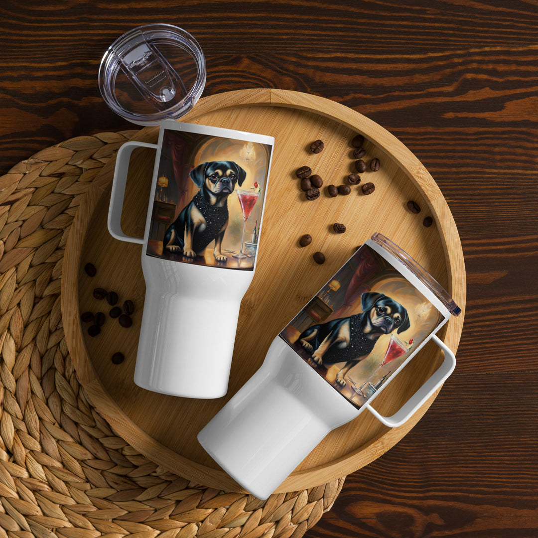 Puggle General- Travel mug with a handle v6