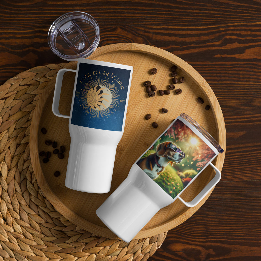 Beagle Eclipse- Travel mug with a handle v2