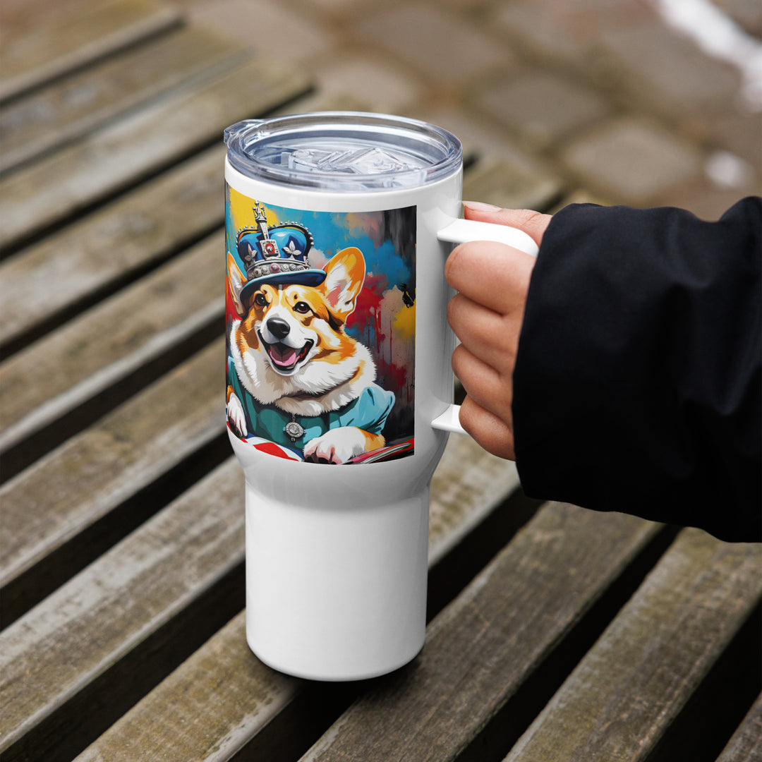 Pembroke Welsh Corgi-Travel mug with a handle v2