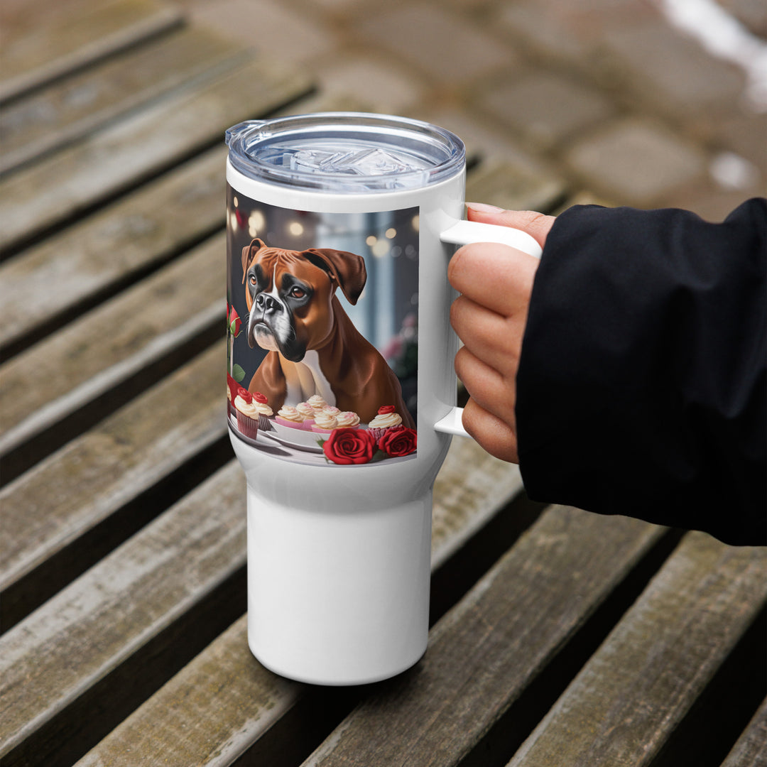 Boxer Romantic- Travel mug with a handle v2