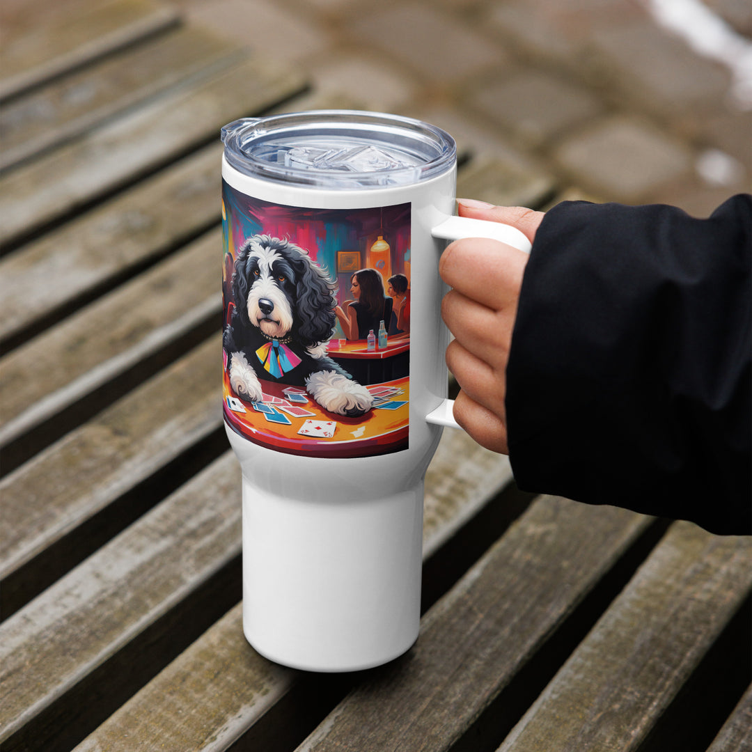 Bernedoodle General- Travel mug with a handle v5