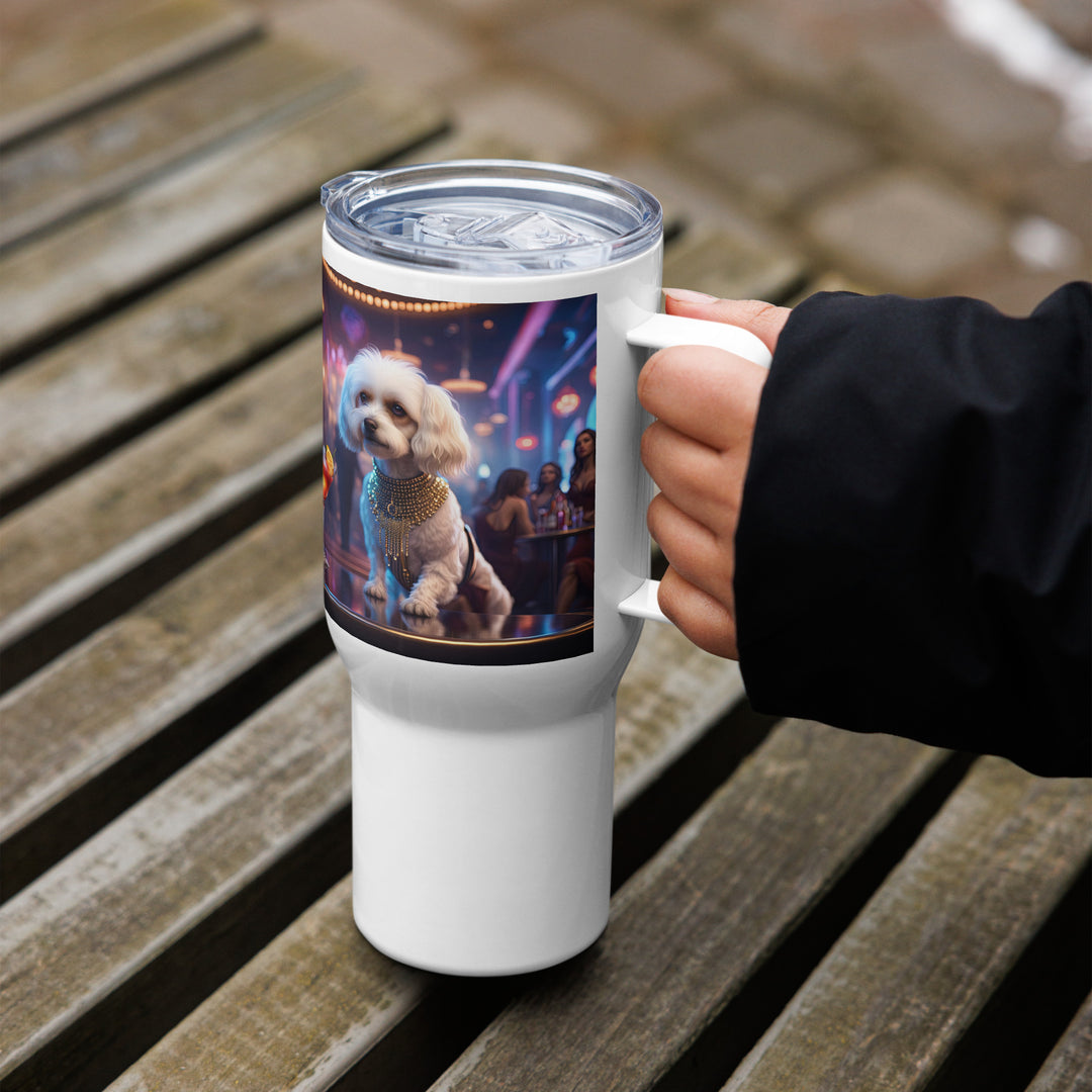 Cavachon- Travel mug with a handle v9