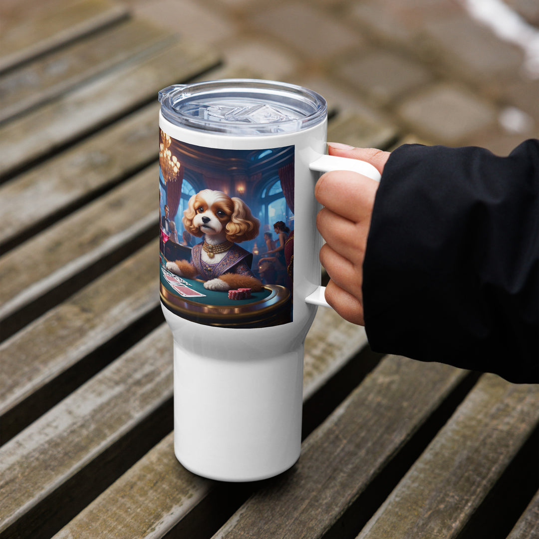 Cavapoo General- Travel mug with a handle v18