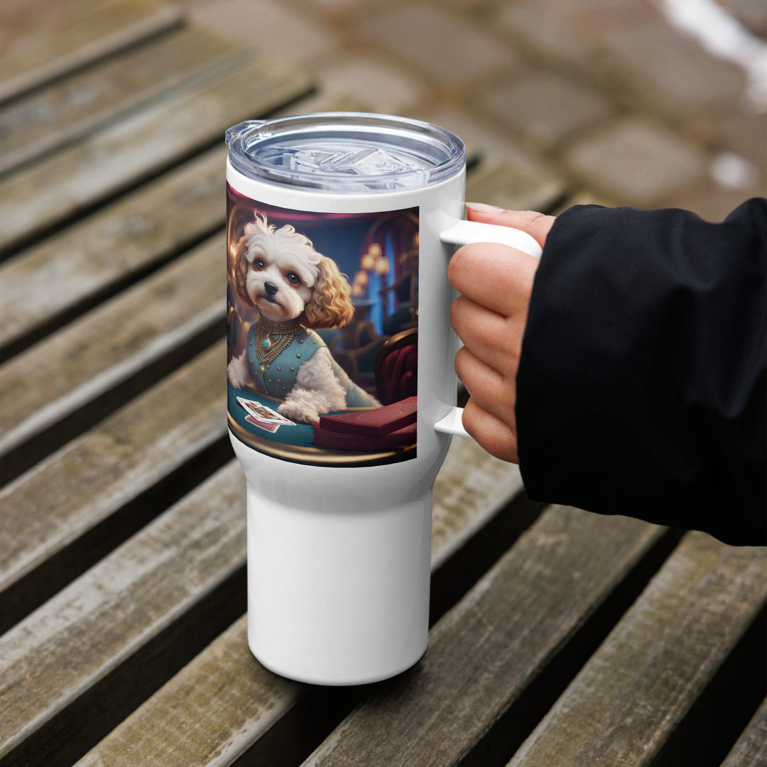 Cavapoo General- Travel mug with a handle v26