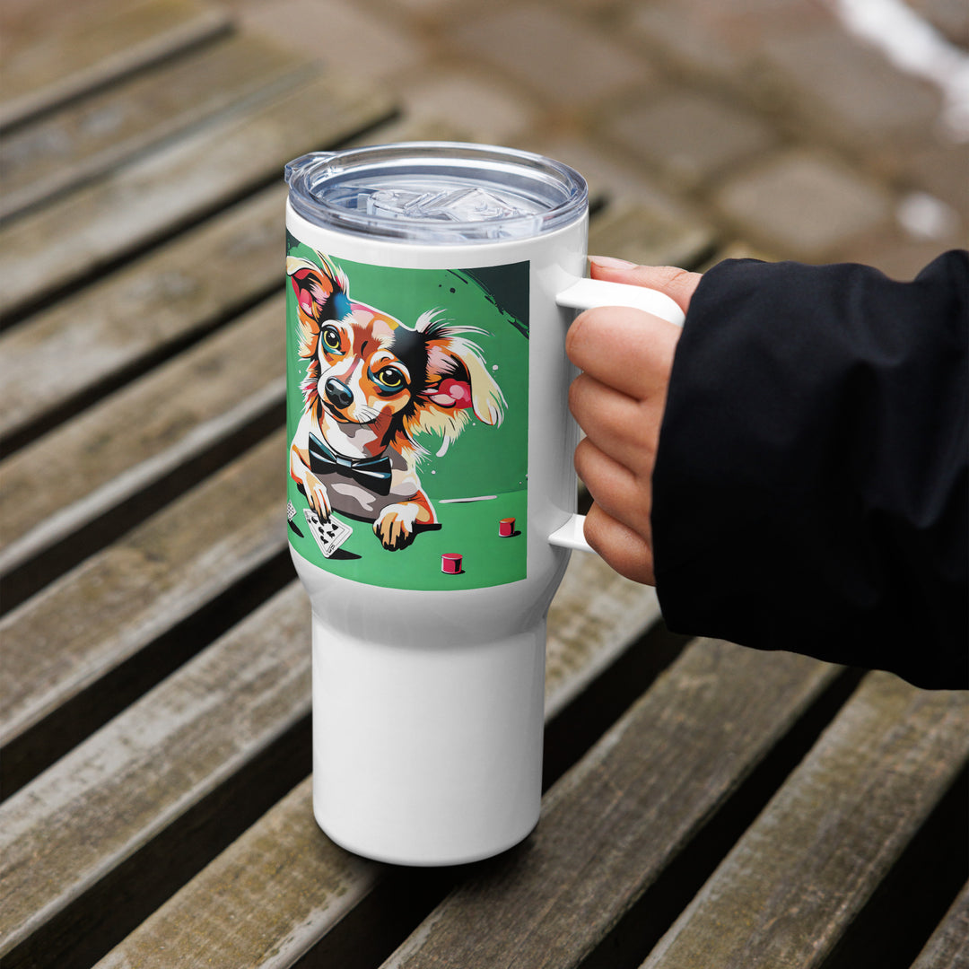 Chiweenie General- Travel mug with a handle v17