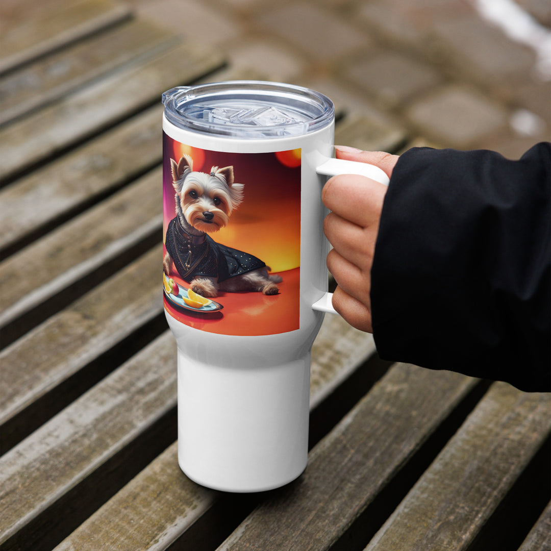 Yorkipoo General- Travel mug with a handle v4