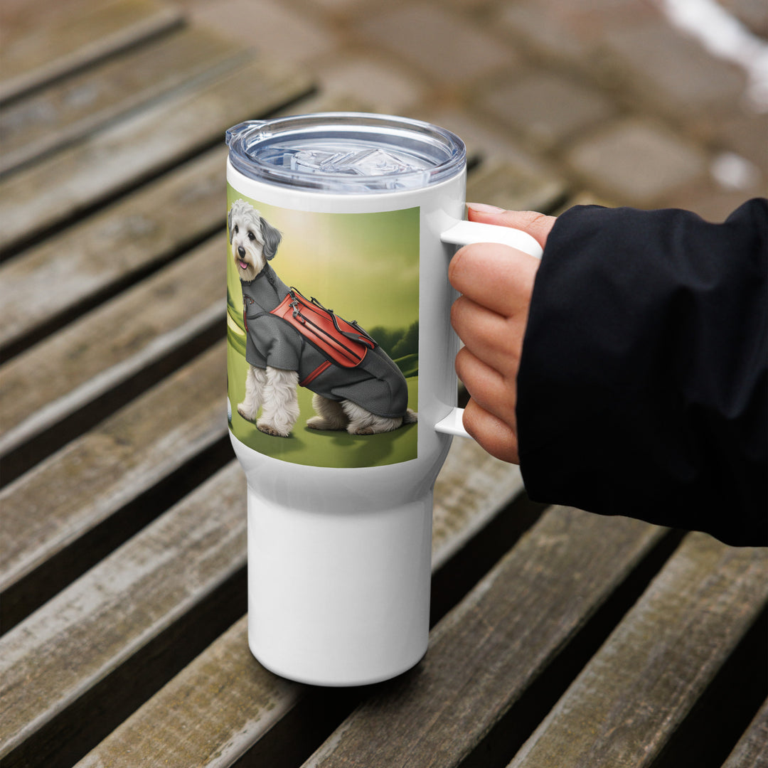 Schnoodle Golfer- Travel mug with a handle v6