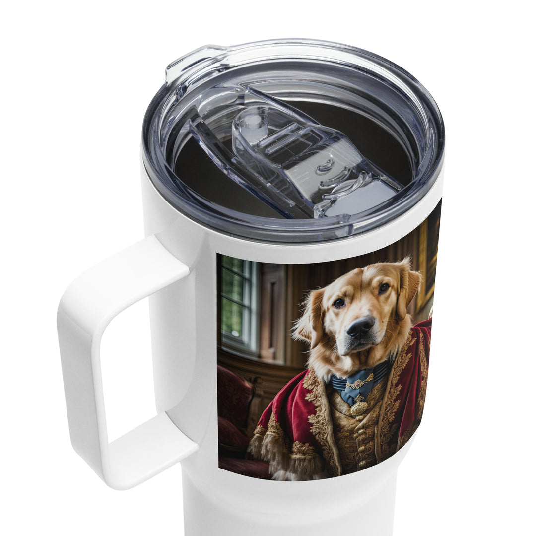 Golden Retriever- Travel mug with a handle v3