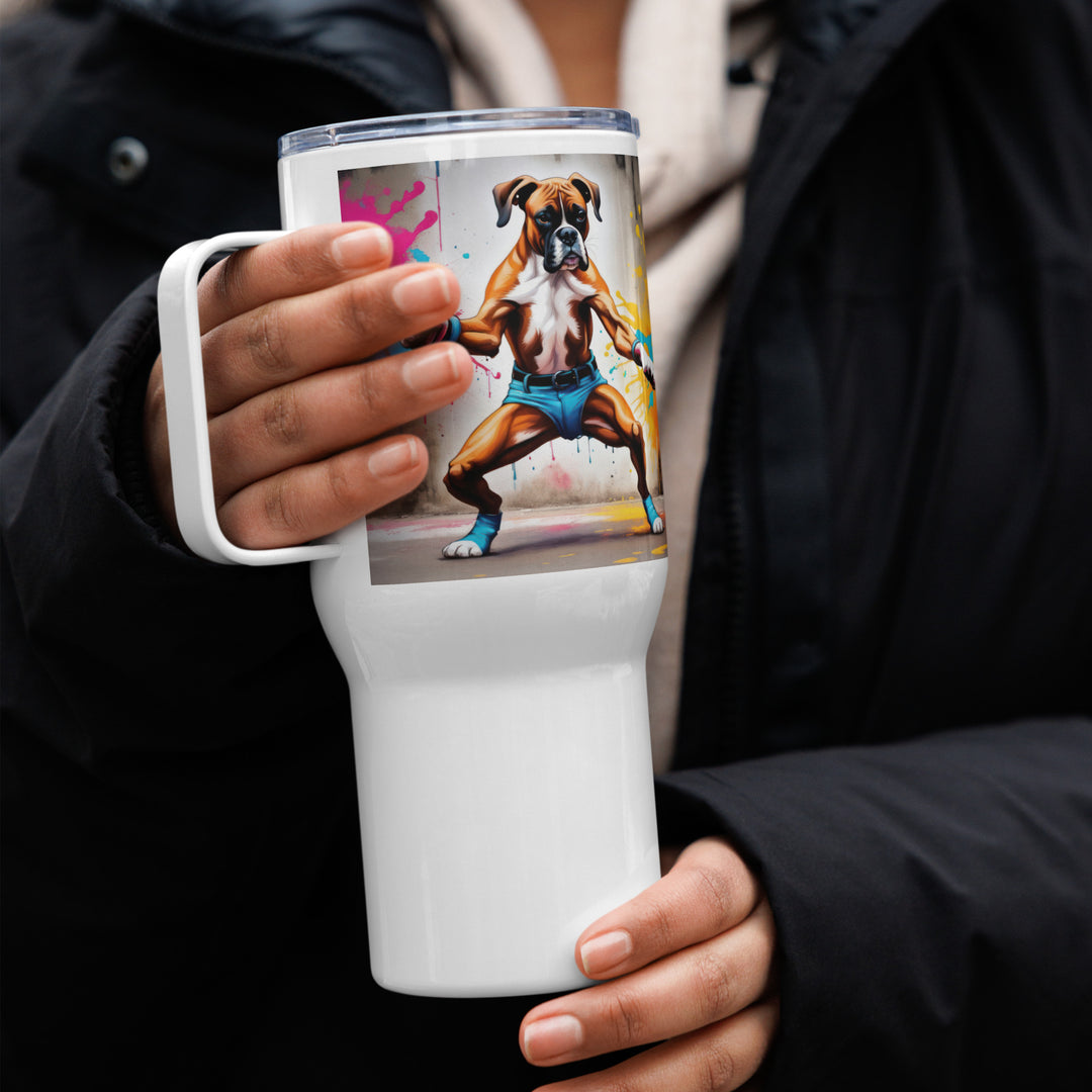 Boxer- Travel mug with a handle v3
