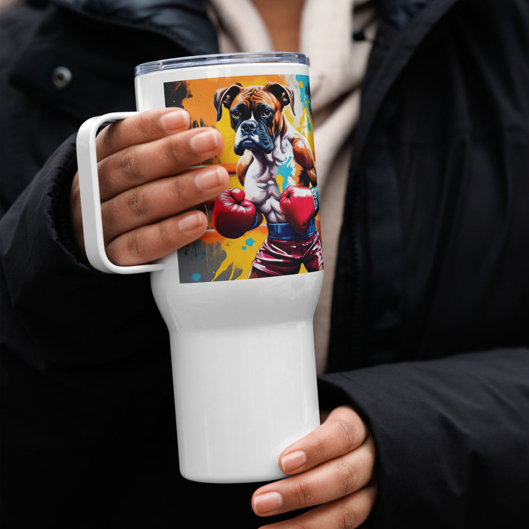 Boxer- Travel mug with a handle v4