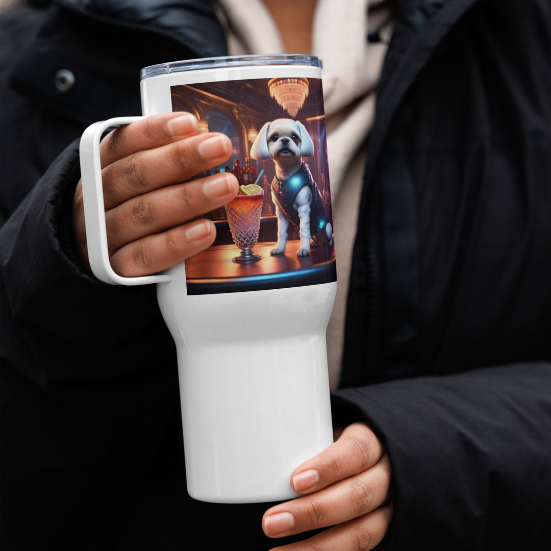 Pugapoo General- Travel mug with a handle v4