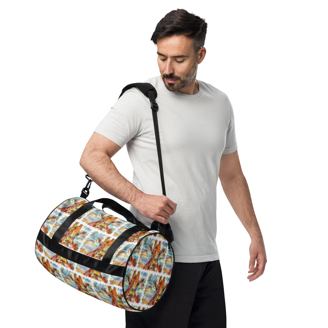 All-over print gym bag - Giraffe
