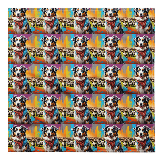 Australian Shepherd- All-over print bandana v3