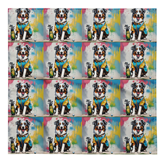 Australian Shepherd Golfer- All-over print bandana v3