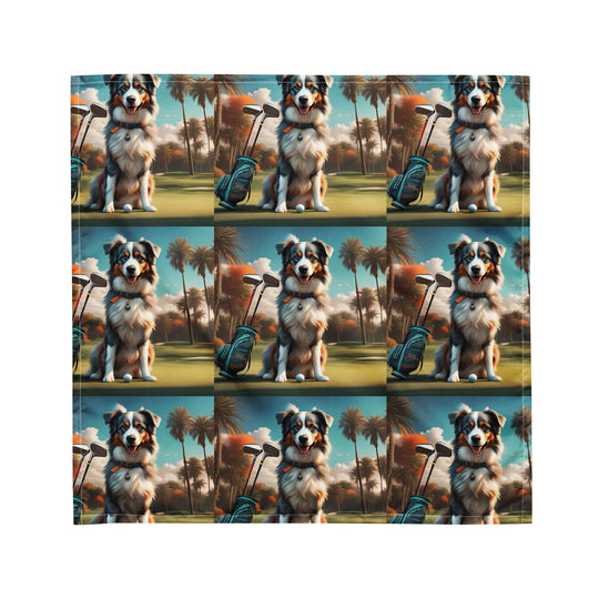 Australian Shepherd Golfer- All-over print bandana v2