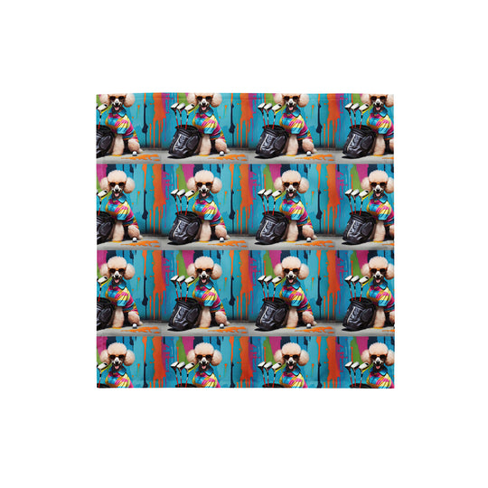 Poodle Golfer- All-Over Print Bandana v4