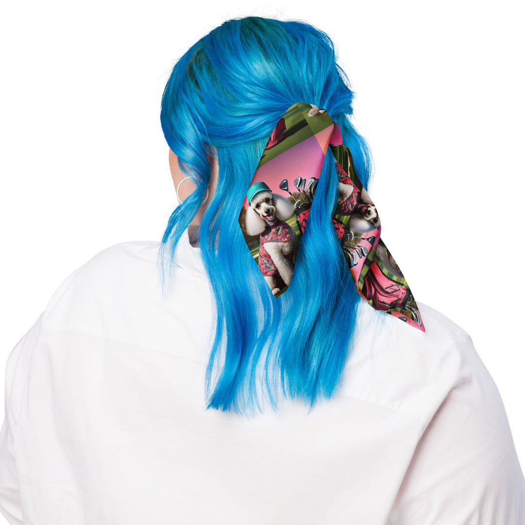 Poodle Golfer- All-Over Print Bandana v5