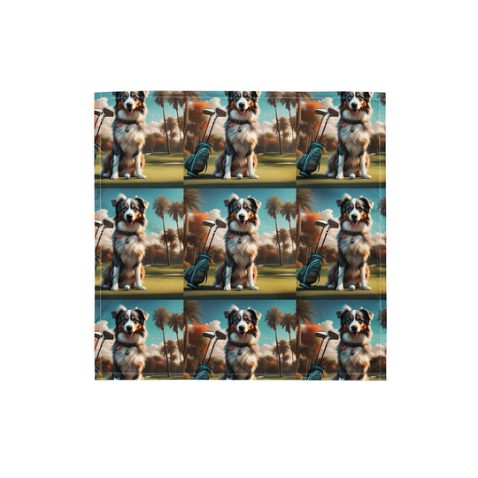 Australian Shepherd Golfer- All-over print bandana v2