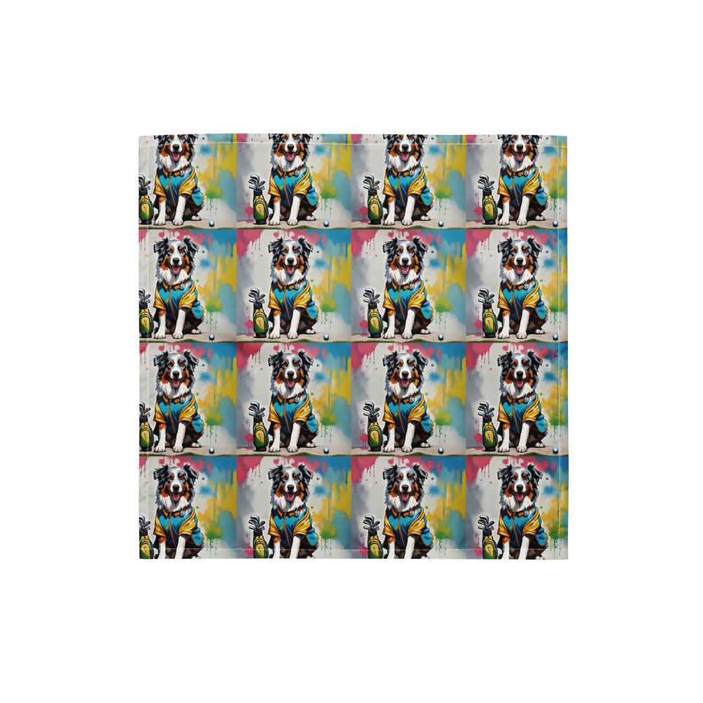 Australian Shepherd Golfer- All-over print bandana v3