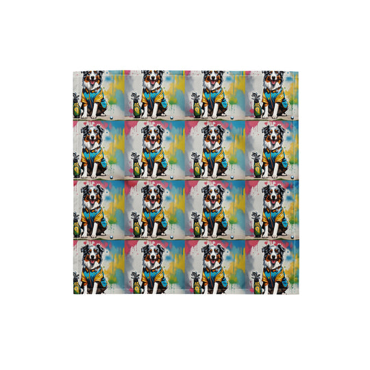 Australian Shepherd Golfer- All-over print bandana v3